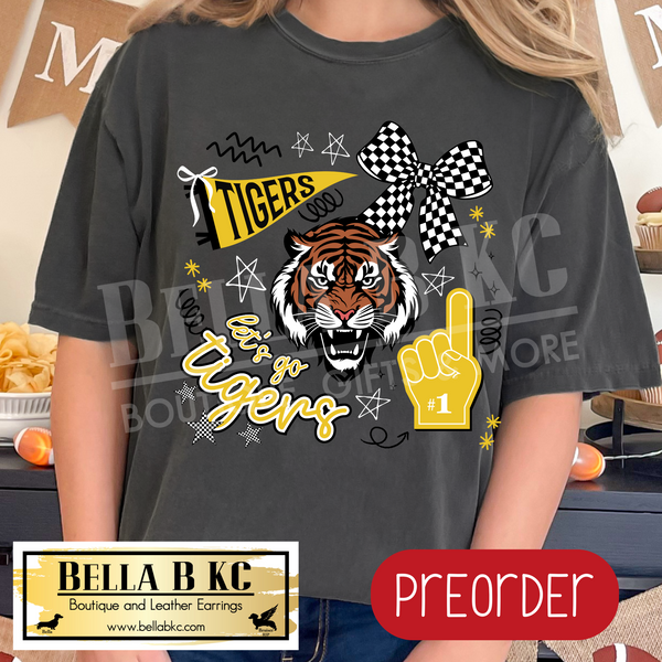 **PREORDER ONLY** Tigers Doodle Tee or Sweatshirt - TAT 1 Week Turn Around from Time of Order