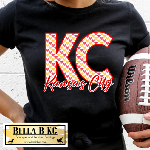Kansas City Football Hearts *BBKC EXCLUSIVE* Tee or Sweatshirt