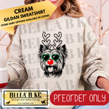 **PREORDER ONLY** Christmas - Yorkie Reindeer Dog - Multiple Shirt Options - 1 Week Turnaround Time