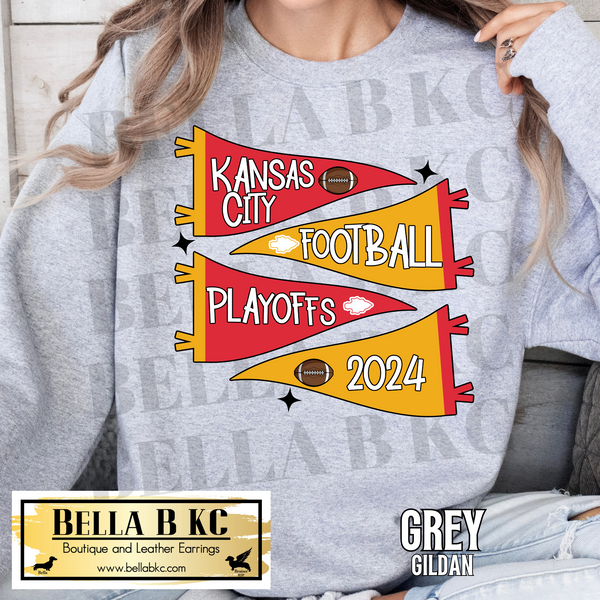 Kingdom - 2024 Kansas City Playoffs Flags Tee or Sweatshirt