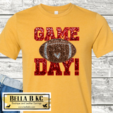 Kansas City Football Game Day Faux Glitter Tee or Sweatshirt