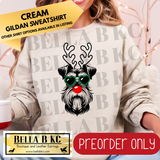 **PREORDER ONLY** Christmas - Schnauzer Reindeer Dog - Multiple Shirt Options - 1 Week Turnaround Time