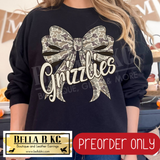 **PREORDER ONLY** Grizzlies Camo Coquette Bow - Tee or Sweatshirt - 1 Week Turn Around from Date of Order
