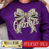 **PREORDER ONLY** Grizzlies Camo Coquette Bow - Tee or Sweatshirt - 1 Week Turn Around from Date of Order
