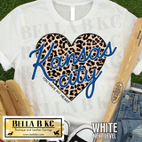 Kansas City Baseball You Have My Heart Leopard Tee or Sweatshirt