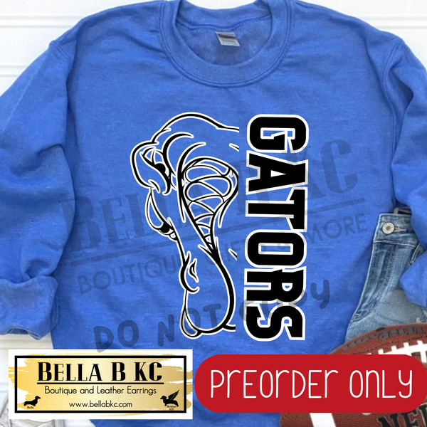 **PREORDER ONLY** Gators Split Mascot - Tee or Sweatshirt - 1 Week Turn Around from Date of Order