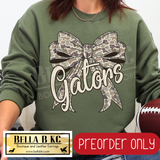 **PREORDER ONLY** Gators Camo Coquette Bow - Tee or Sweatshirt - 1 Week Turn Around from Date of Order