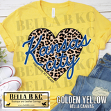 Kansas City Baseball You Have My Heart Leopard Tee or Sweatshirt