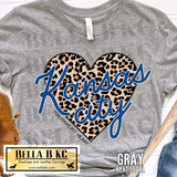 Kansas City Baseball You Have My Heart Leopard Tee or Sweatshirt