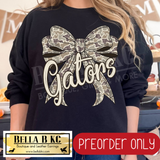 **PREORDER ONLY** Gators Camo Coquette Bow - Tee or Sweatshirt - 1 Week Turn Around from Date of Order