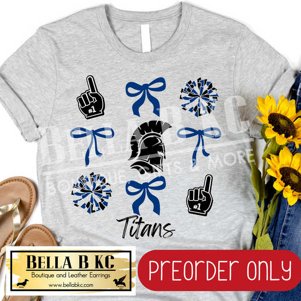 **PREORDER ONLY** Titans Coquette Bows Tee or Sweatshirt - 1 Week Turn Around from Date of Order
