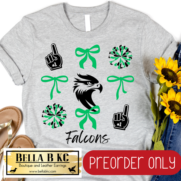 **PREORDER ONLY** Falcons Coquette Bows Tee or Sweatshirt - 1 Week Turn Around from Date of Order
