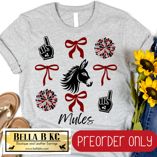 **PREORDER ONLY** Mules Coquette Bows Tee or Sweatshirt - 1 Week Turn Around from Date of Order