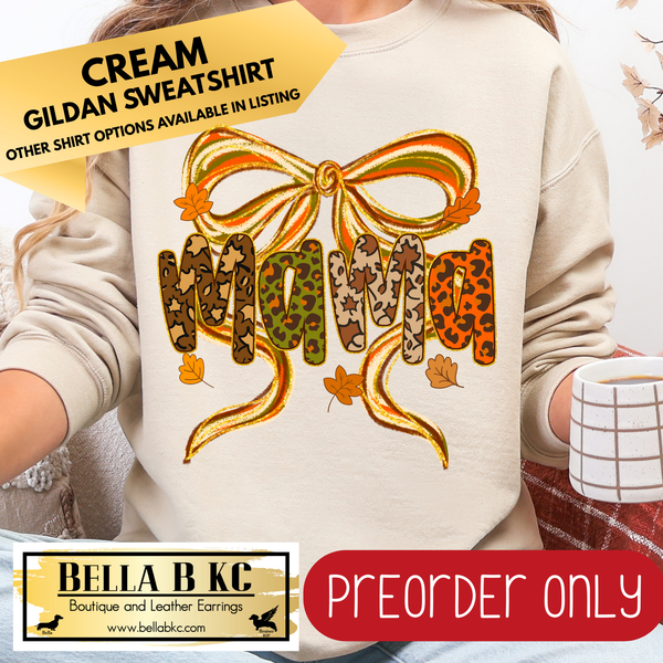 **PREORDER ONLY** Fall - Mama Coquette Bow #148 - Tee or Sweatshirt - 1 Week Turn Around from Date of Order