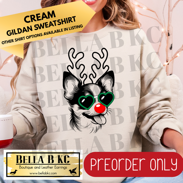 **PREORDER ONLY** Christmas - Chihuahua Reindeer Dog - Multiple Shirt Options - 1 Week Turnaround Time