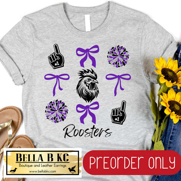 **PREORDER ONLY** Roosters Coquette Bows Tee or Sweatshirt - 1 Week Turn Around from Date of Order