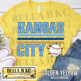 Kansas City Baseball Grunge Cracked Baseball Tee or Sweatshirt