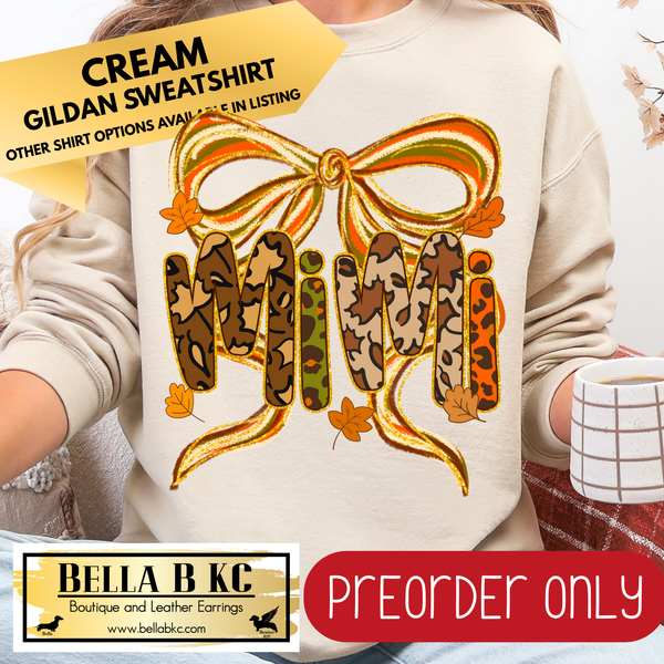 **PREORDER ONLY** Fall - Mimi Coquette Bow #150 - Tee or Sweatshirt - 1 Week Turn Around from Date of Order