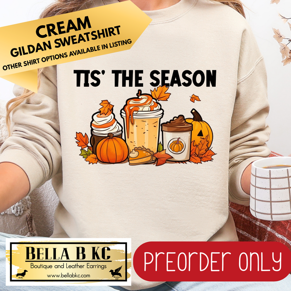 **PREORDER ONLY** Fall - Tis the Season Pumpkin #152 - Tee or Sweatshirt - 1 Week Turn Around from Date of Order