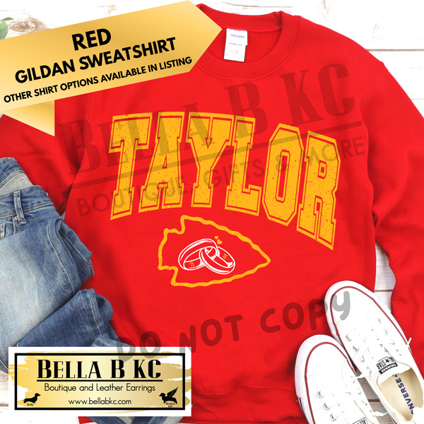 **PREORDER ONLY** TS Taylor Rings Yellow Print - Tee or Sweatshirt - 1 Week Turn Around from Date of Order