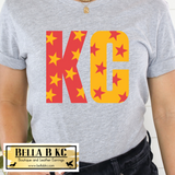 Kansas City Football KC with Stars Tee or Sweatshirt
