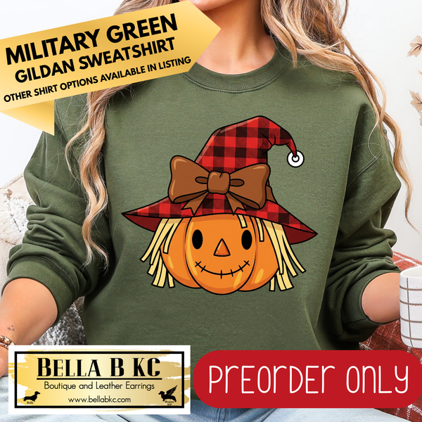 **PREORDER ONLY** Fall - Scarecrow Pumpkin #153 - Tee or Sweatshirt - 1 Week Turn Around from Date of Order