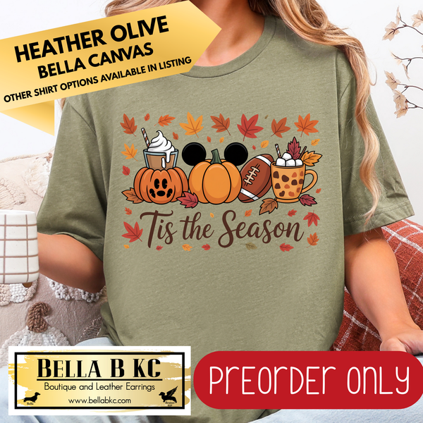 **PREORDER ONLY** Fall - Tis the Season Pumpkin & Football #154 - Tee or Sweatshirt - 1 Week Turn Around from Date of Order