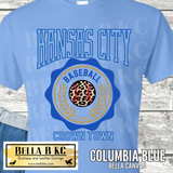 Kansas City Baseball Crown Town Leopard Tee or Sweatshirt