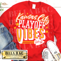 Kingdom - Playoff Vibes on Red Tee or Sweatshirt