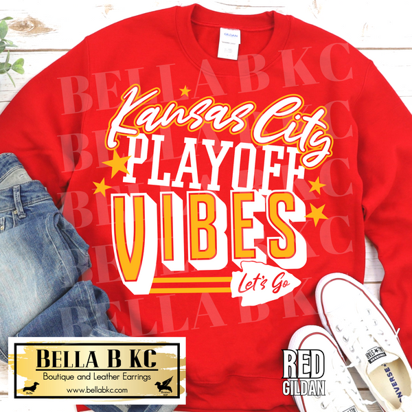 Kingdom - Playoff Vibes on Red Tee or Sweatshirt