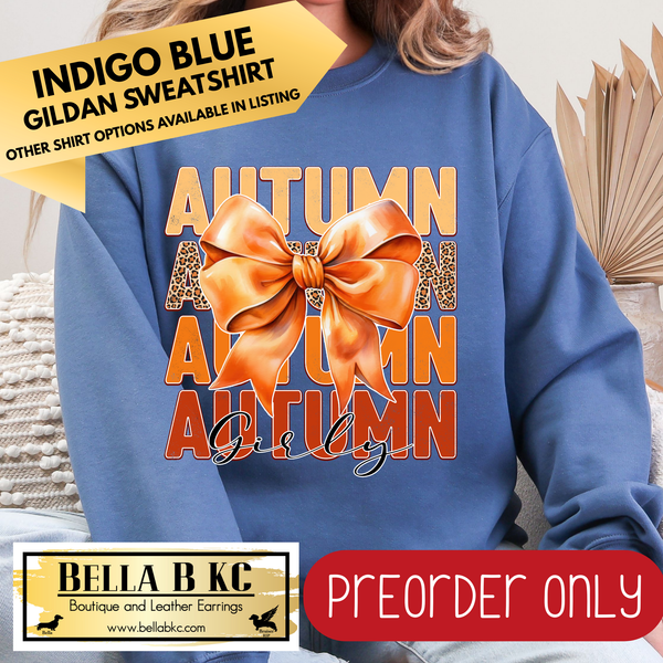 **PREORDER ONLY** Fall - Autumn Coquette Bow #15 - Tee or Sweatshirt - 1 Week Turn Around from Date of Order