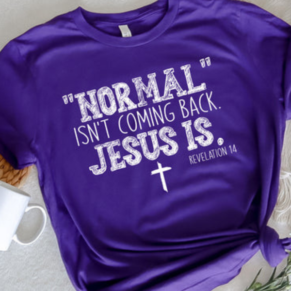 Faith - Normal isn't Coming Back, Jesus is White Print V2 Tee