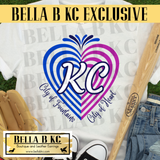 BBKC EXCLUSIVE - Kansas City Baseball - Fountains and Heart Connect -  Multiple Shirt Options