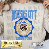 Kansas City Baseball Crown Town Leopard Tee or Sweatshirt