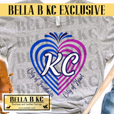 BBKC EXCLUSIVE - Kansas City Baseball - Fountains and Heart Connect -  Multiple Shirt Options