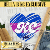 BBKC EXCLUSIVE - Kansas City Baseball - Scribble Heart Connect -  Multiple Shirt Options
