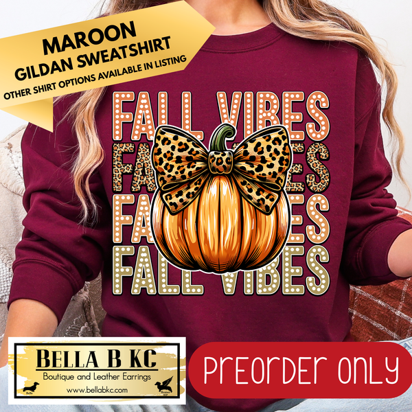**PREORDER ONLY** Fall - Fall Vibes Pumpkin #16 - Tee or Sweatshirt - 1 Week Turn Around from Date of Order