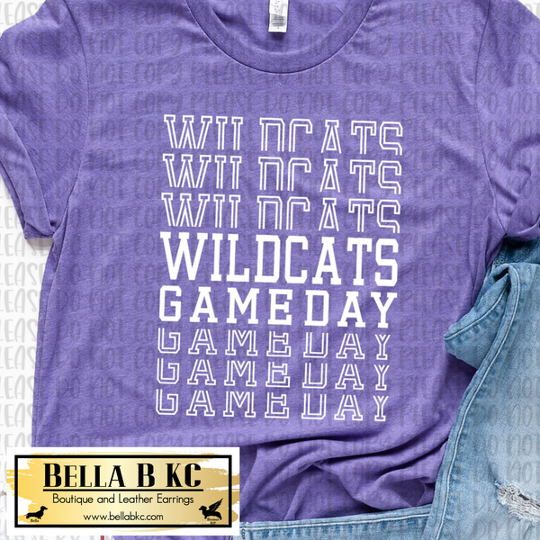 Wildcats Game Day Repeat - White Print - Tee or Sweatshirt