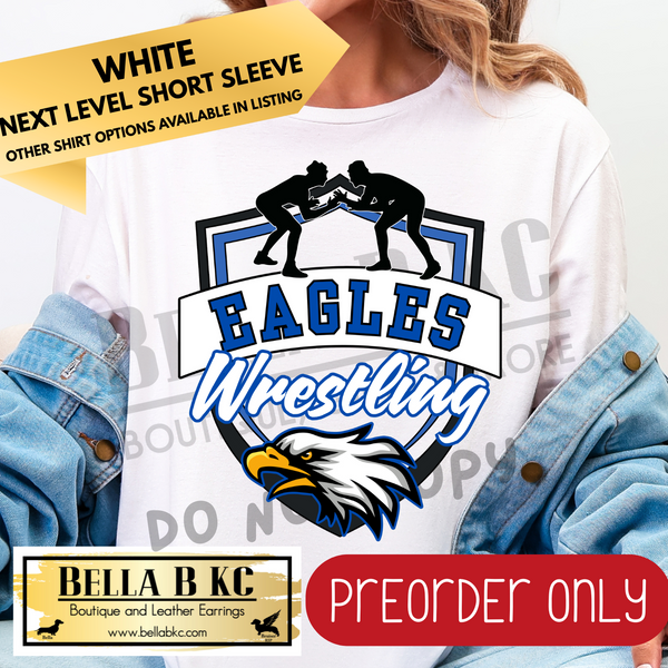 **PREORDER ONLY** Eagles Wrestling Shield Tee or Sweatshirt - 1 Week Turn Around from Date of Order