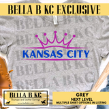 BBKC EXCLUSIVE - Kansas City Baseball - Crown Lines Connect -  Multiple Shirt Options