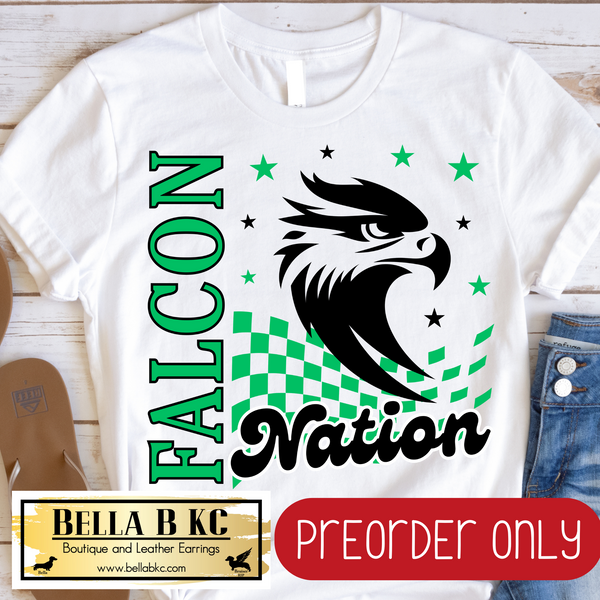 **PREORDER ONLY** Falcon Nation Mascot Tee or Sweatshirt - 1 Week Turn Around from Date of Order