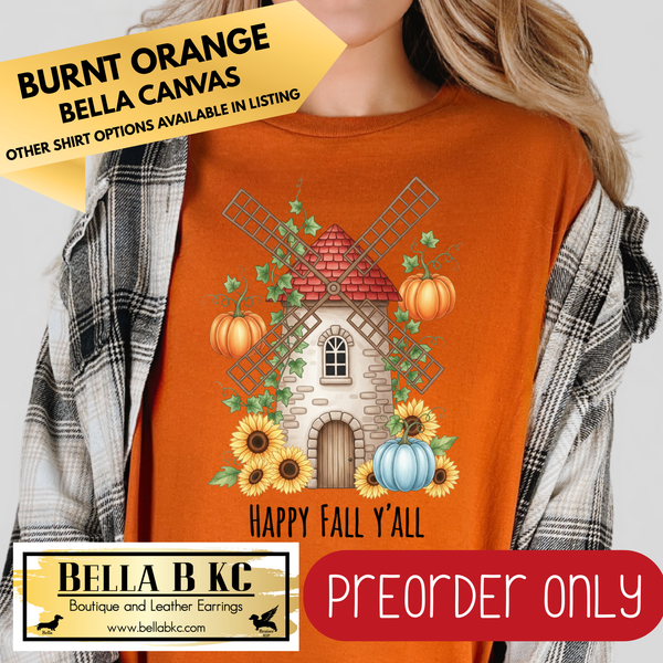 **PREORDER ONLY** Fall - Happy Fall Y'all #175 - Tee or Sweatshirt - 1 Week Turn Around from Date of Order
