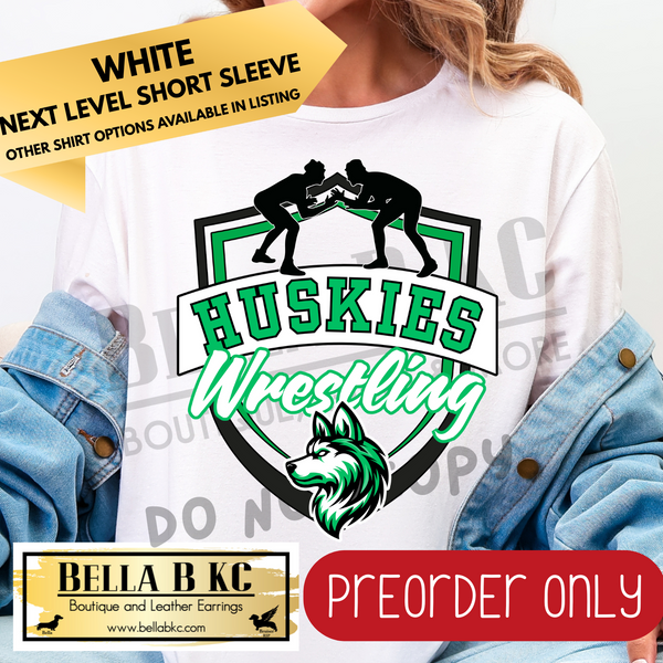 **PREORDER ONLY** Huskies Wrestling Shield Tee or Sweatshirt - 1 Week Turn Around from Date of Order