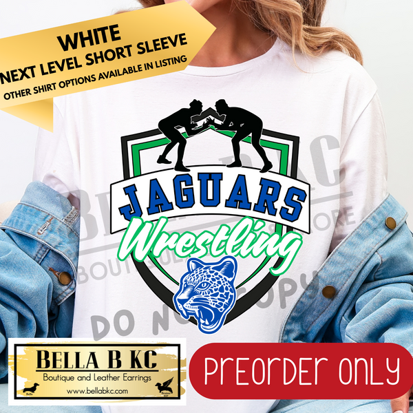 **PREORDER ONLY** Jaguars Wrestling Shield Tee or Sweatshirt - 1 Week Turn Around from Date of Order