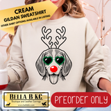 **PREORDER ONLY** Christmas - Beagle Reindeer Dog - Multiple Shirt Options - 1 Week Turnaround Time