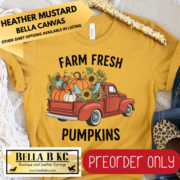 **PREORDER ONLY** Fall - Farm Fresh Pumpkins Truck #179 - Tee or Sweatshirt - 1 Week Turn Around from Date of Order