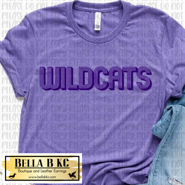 Wildcats Art Deco - Purple Print - Tee or Sweatshirt