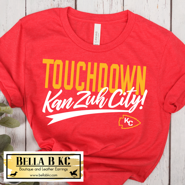 Kansas City Football Touchdown Kan Zuh City Tee or Sweatshirt