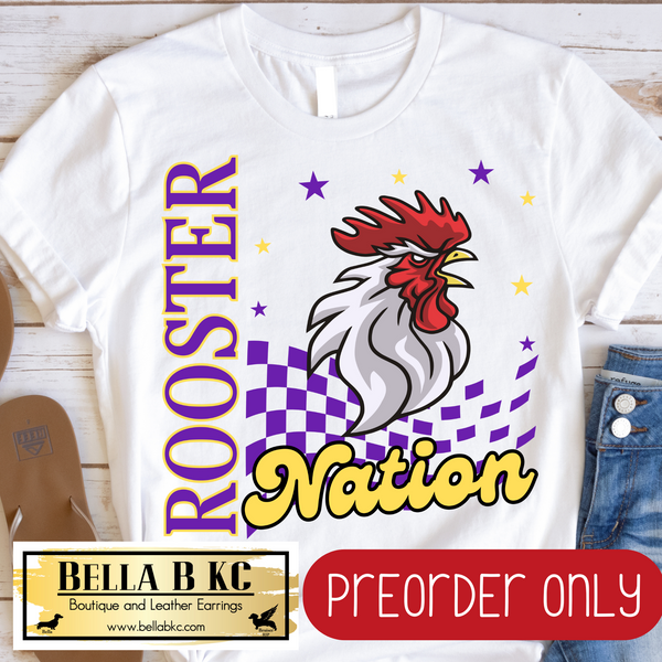 **PREORDER ONLY** Rooster Nation Mascot Tee or Sweatshirt - 1 Week Turn Around from Date of Order