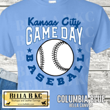 Kansas City Baseball Game Day Tee or Sweatshirt